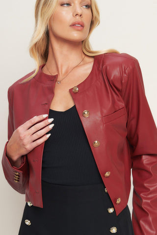 TACTICAL GRACE LEATHER JACKET - Glamourous Grace