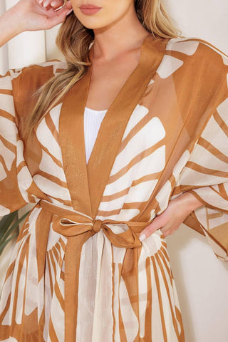 AWAITING LOVE WOVEN KIMONO COVER UP AND PANT SET - Glamourous Grace