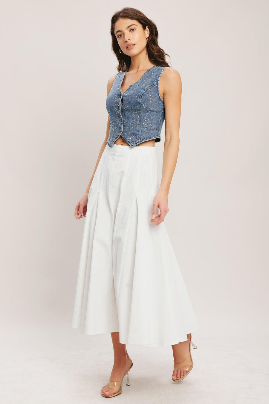 EURO SUMMER DENIM VEST - Glamourous Grace