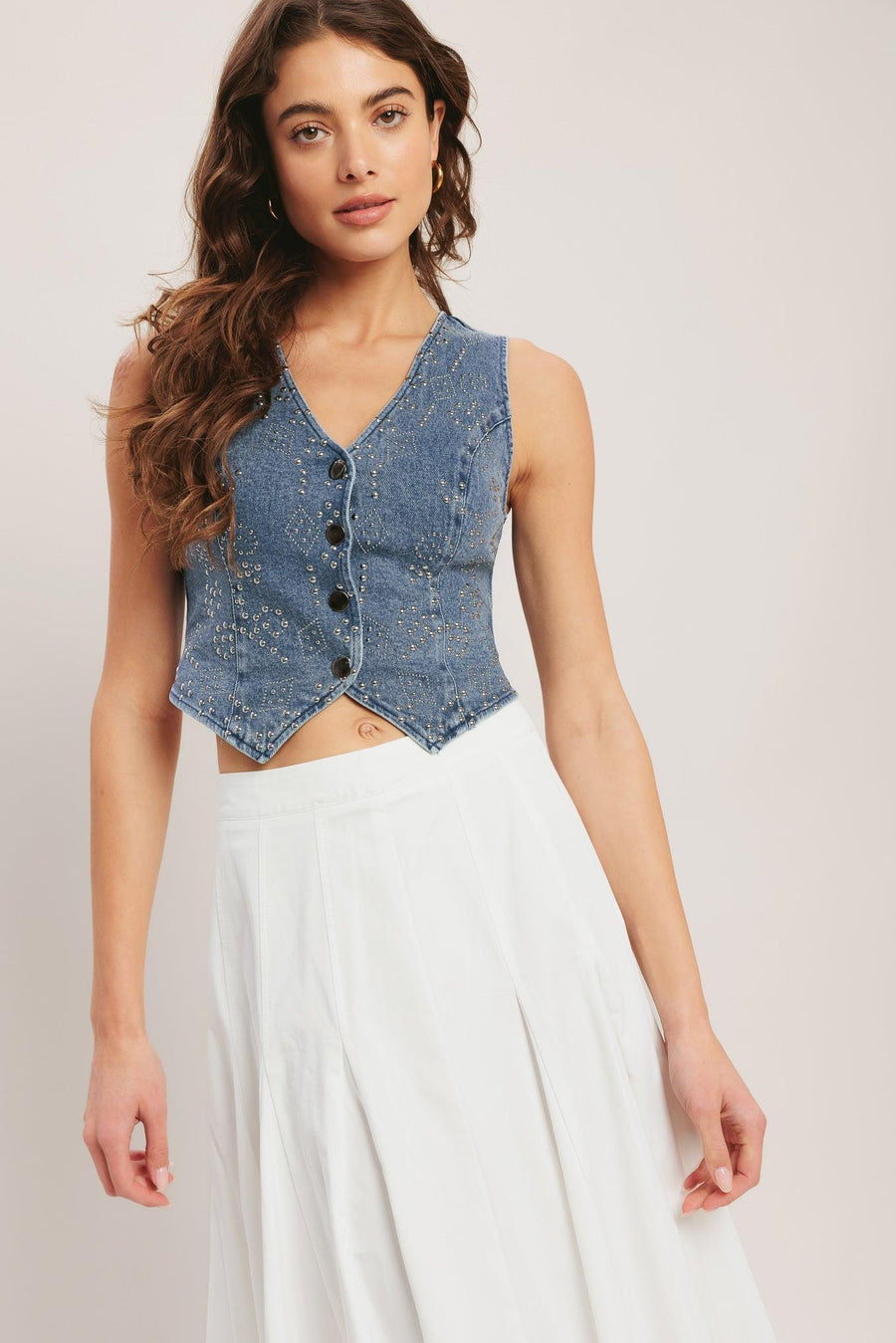 EURO SUMMER DENIM VEST - Glamourous Grace