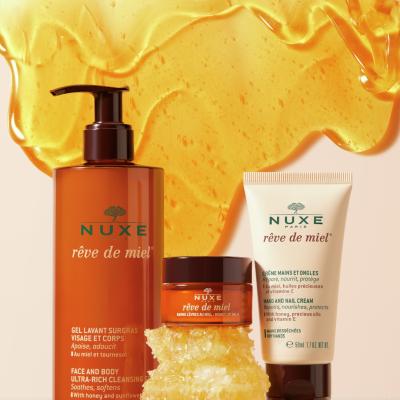 Nuxe Reve de Miel Hand and Nail Cream: Natural Repair for Dry, Damaged Hands - Moisturizing, Anti-Aging Hand Care - Glamourous Grace