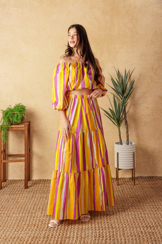LIGHT UP MY LIFE POPLIN MAXI SKIRT - Glamourous Grace