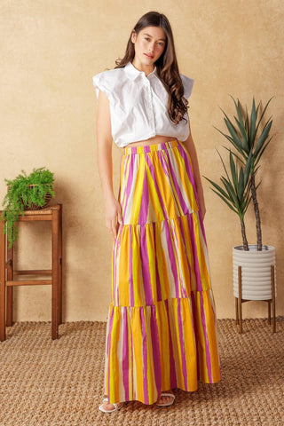 LIGHT UP MY LIFE POPLIN MAXI SKIRT - Glamourous Grace