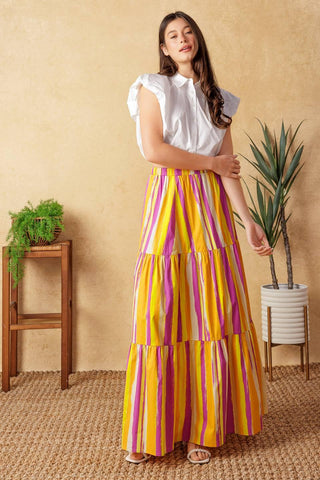LIGHT UP MY LIFE POPLIN MAXI SKIRT - Glamourous Grace