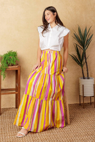 LIGHT UP MY LIFE POPLIN MAXI SKIRT - Glamourous Grace