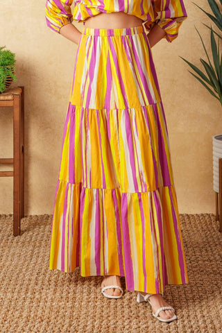LIGHT UP MY LIFE POPLIN MAXI SKIRT - Glamourous Grace