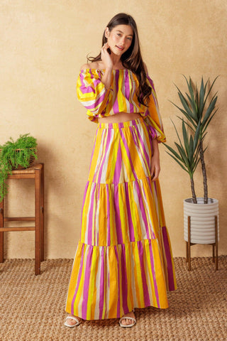 LIGHT UP MY LIFE POPLIN MAXI SKIRT - Glamourous Grace