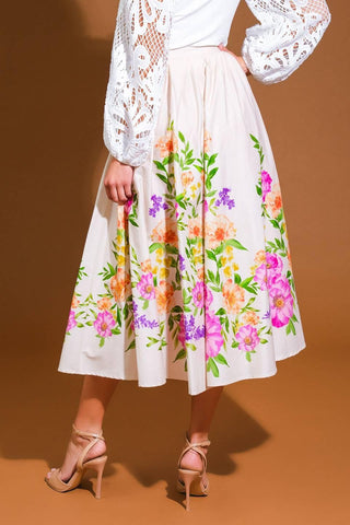 SAGAMORE CREEK LAND WOVEN MIDI SKIRT - Glamourous Grace