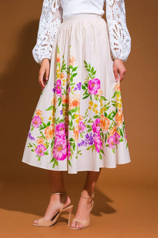 SAGAMORE CREEK LAND WOVEN MIDI SKIRT - Glamourous Grace