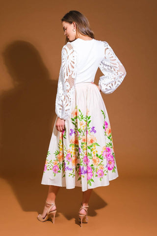 SAGAMORE CREEK LAND WOVEN MIDI SKIRT - Glamourous Grace