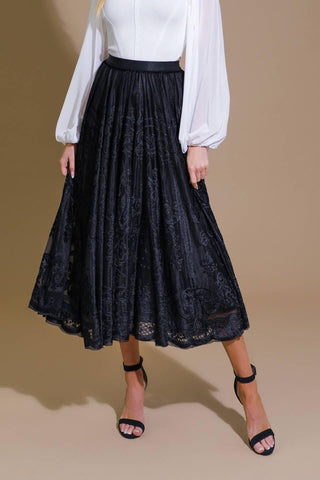 EASE MY MIND VELVET MIDI SKIRT - Glamourous Grace