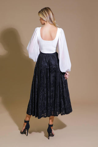 EASE MY MIND VELVET MIDI SKIRT - Glamourous Grace