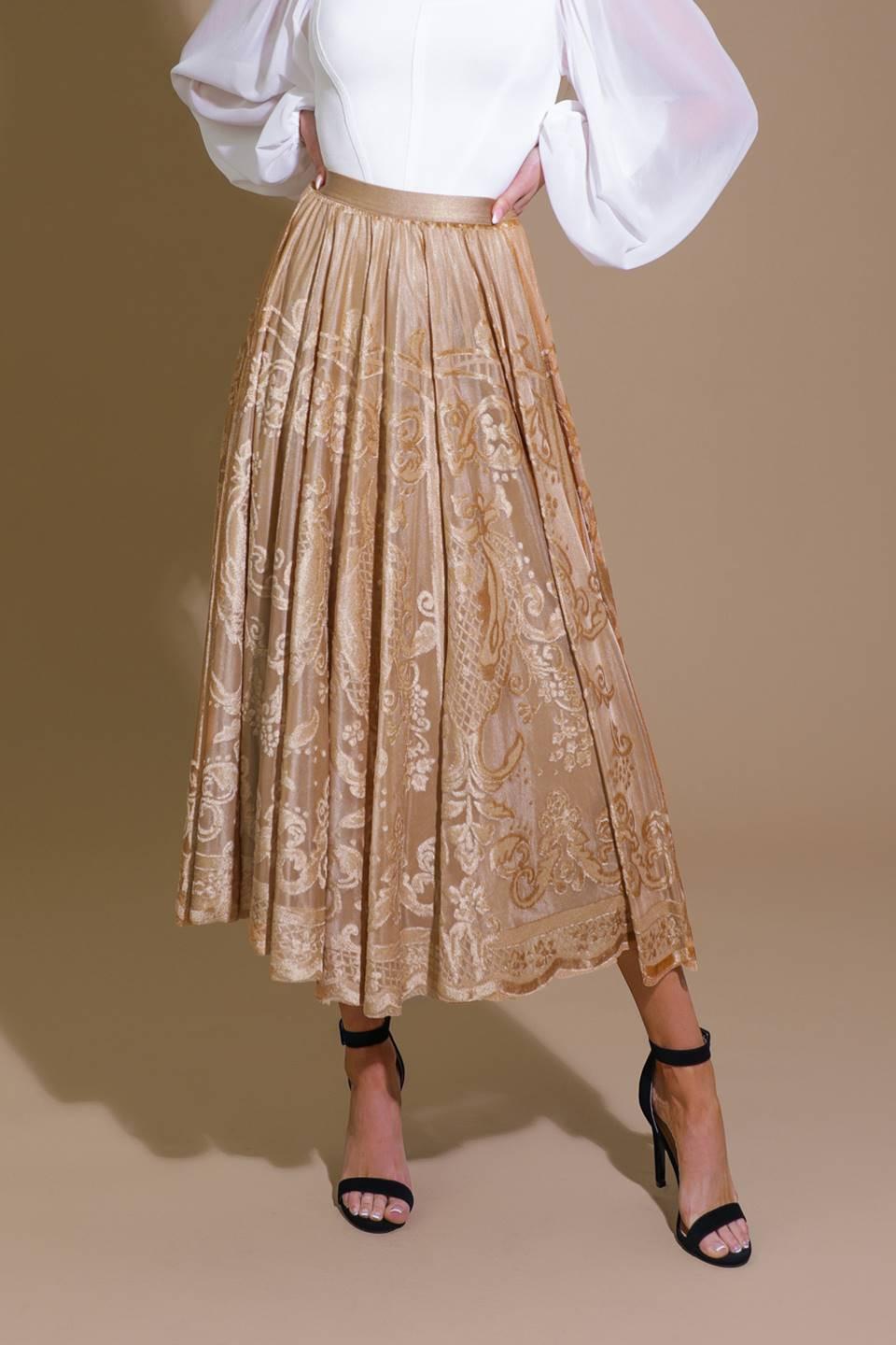 EASE MY MIND VELVET MIDI SKIRT - Glamourous Grace