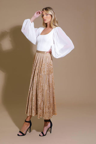 EASE MY MIND VELVET MIDI SKIRT - Glamourous Grace