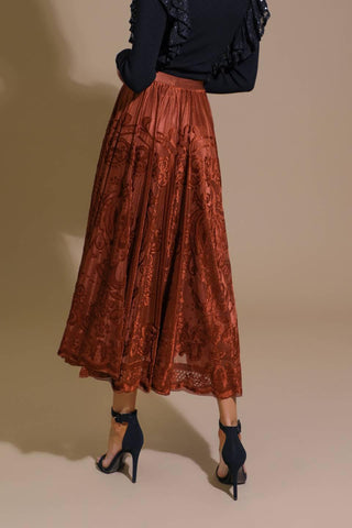 EASE MY MIND VELVET MIDI SKIRT - Glamourous Grace