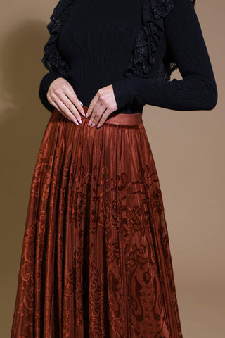 EASE MY MIND VELVET MIDI SKIRT - Glamourous Grace