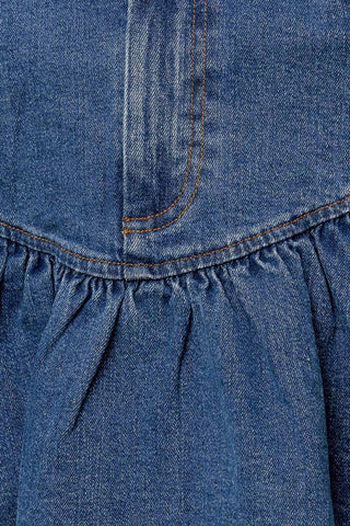 FENICIA INDIGO DENIM MINI SKORT - Glamourous Grace