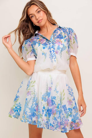SUNSET SAIL WOVEN MINI FULL SKIRT - Glamourous Grace