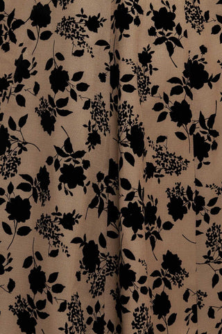 CLASSIC BLOOM LOOK WOVEN FLOCKING CIRCLE SKIRT
