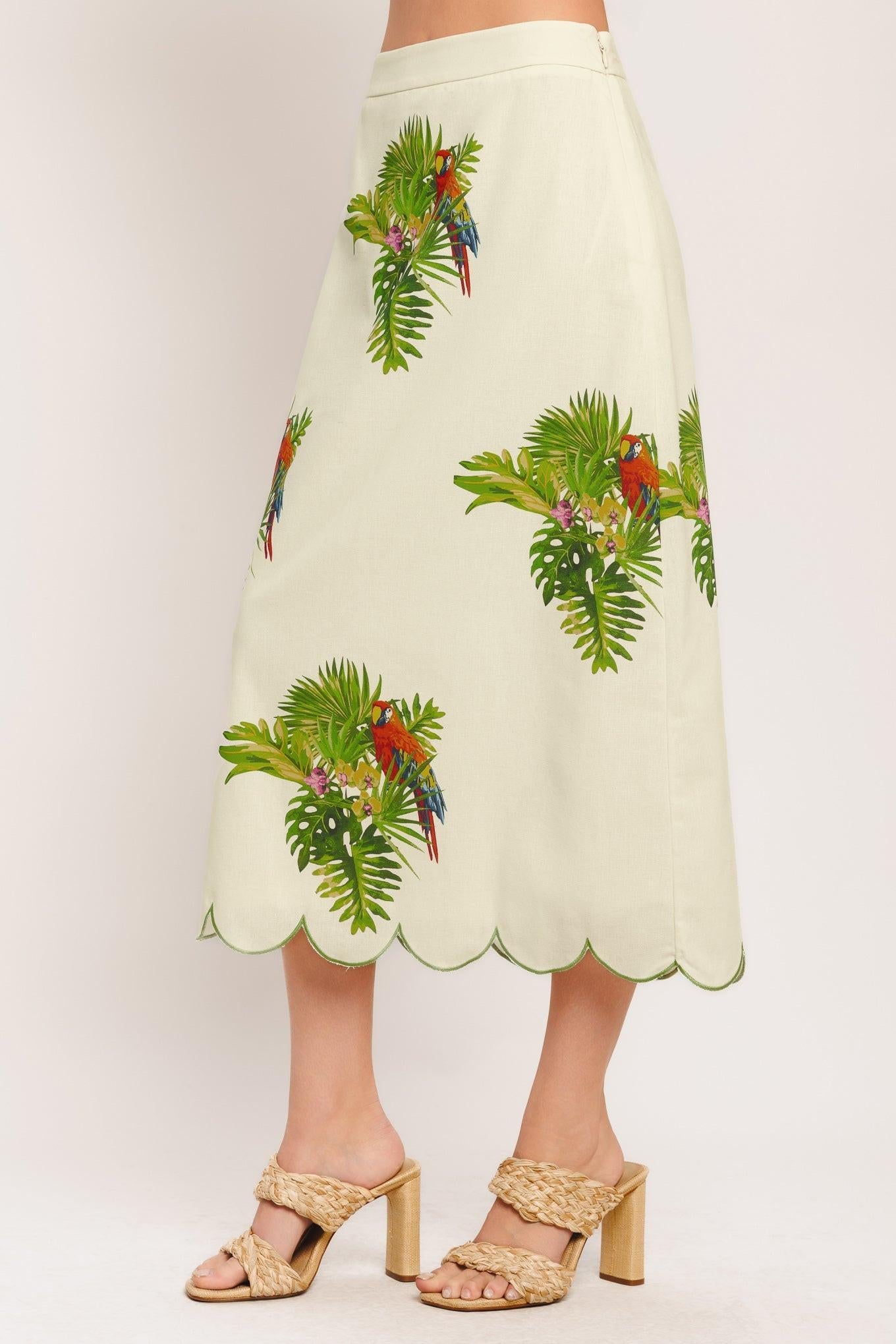 ISLAND ELEGANCE WOVEN MIDI SKIRT - Glamourous Grace