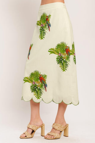 ISLAND ELEGANCE WOVEN MIDI SKIRT - Glamourous Grace
