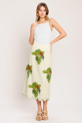 ISLAND ELEGANCE WOVEN MIDI SKIRT - Glamourous Grace