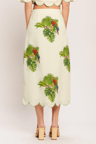 ISLAND ELEGANCE WOVEN MIDI SKIRT - Glamourous Grace