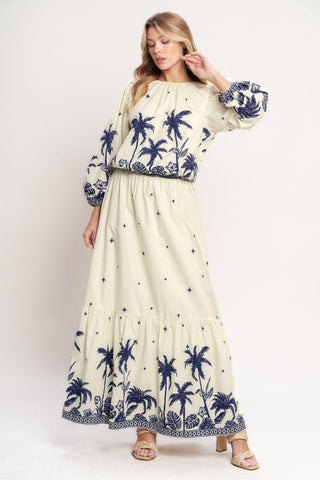 BOHO CONSTELLATION WOVEN MAXI SKIRT - Glamourous Grace