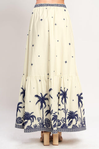 BOHO CONSTELLATION WOVEN MAXI SKIRT - Glamourous Grace