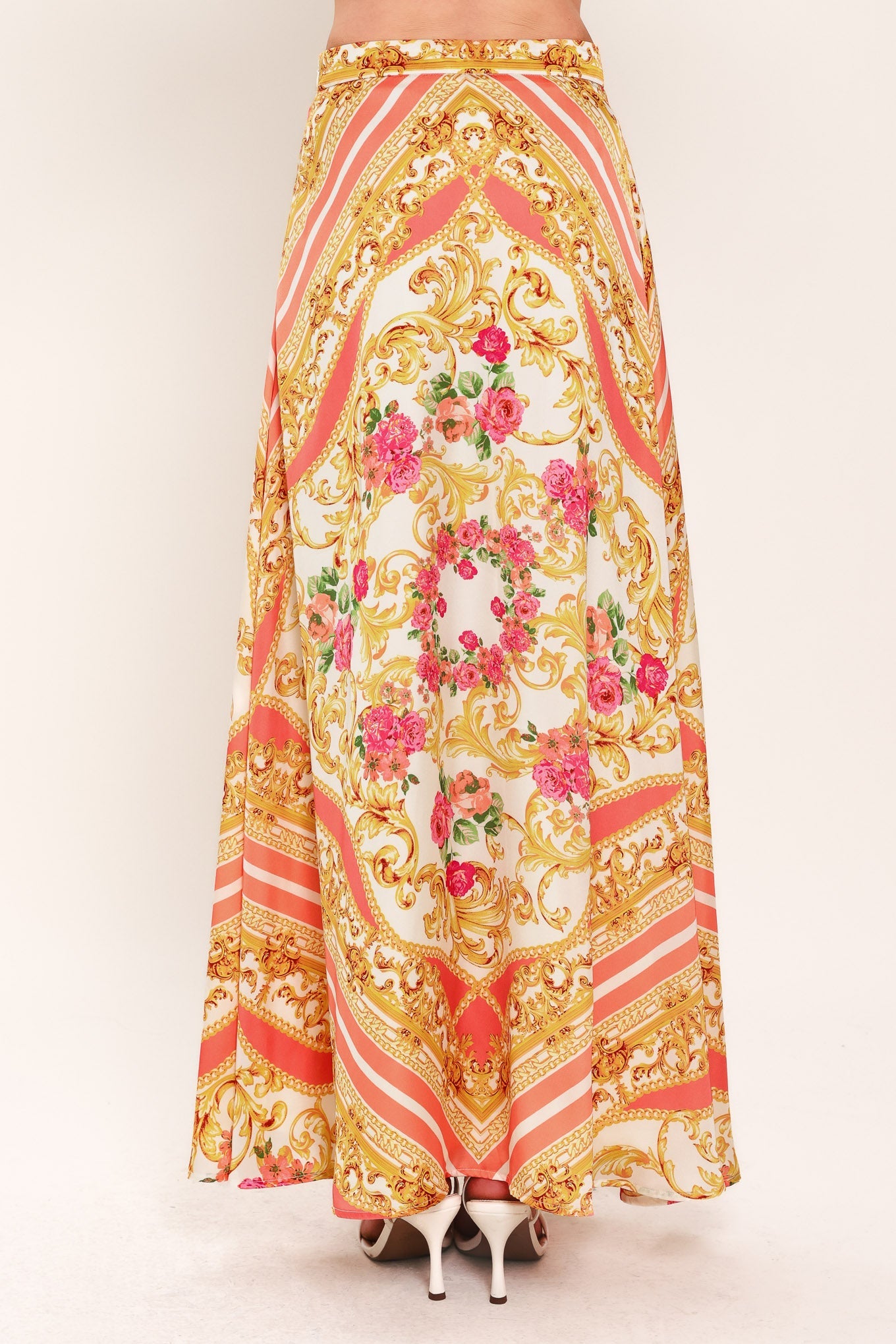 LUXE LOVE STORY WOVEN MIDI CIRCLE SKIRT - Glamourous Grace