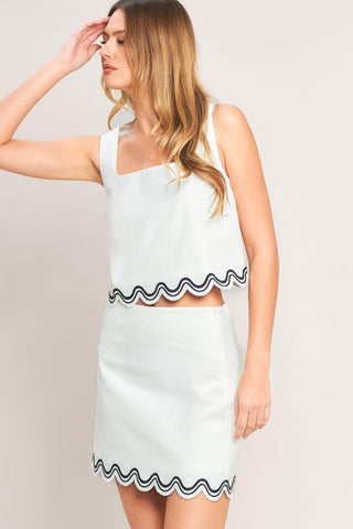 URBAN WAVE WOVEN MINI SKIRT - Glamourous Grace