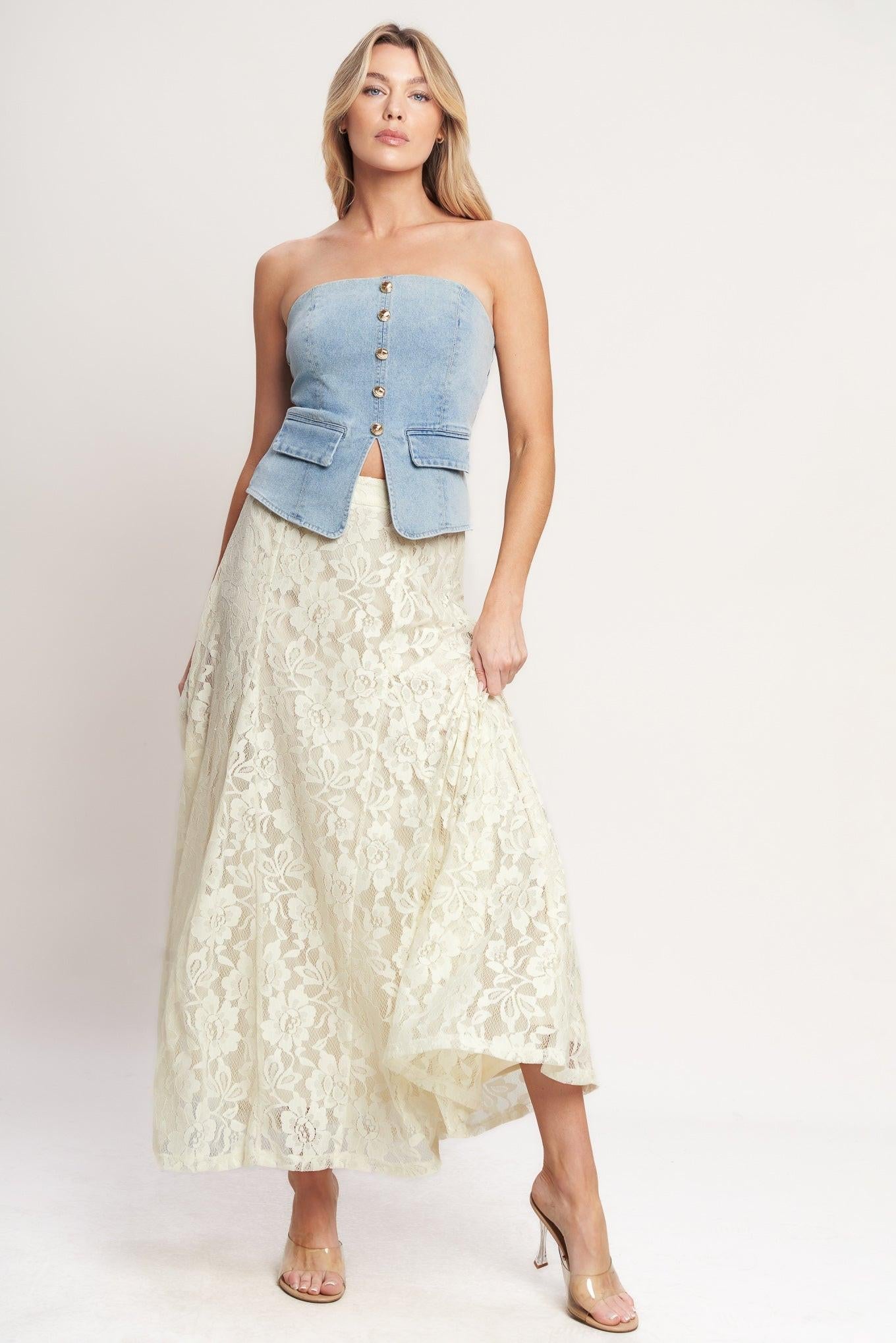 BALLET MUSE WOVEN LACE SKIRT - Glamourous Grace