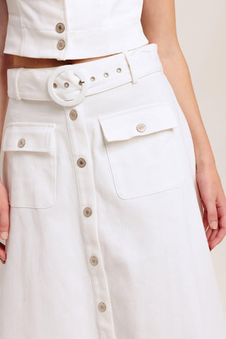 EASY WEAR WESTERN WOVEN MIDI SKIRT - Glamourous Grace