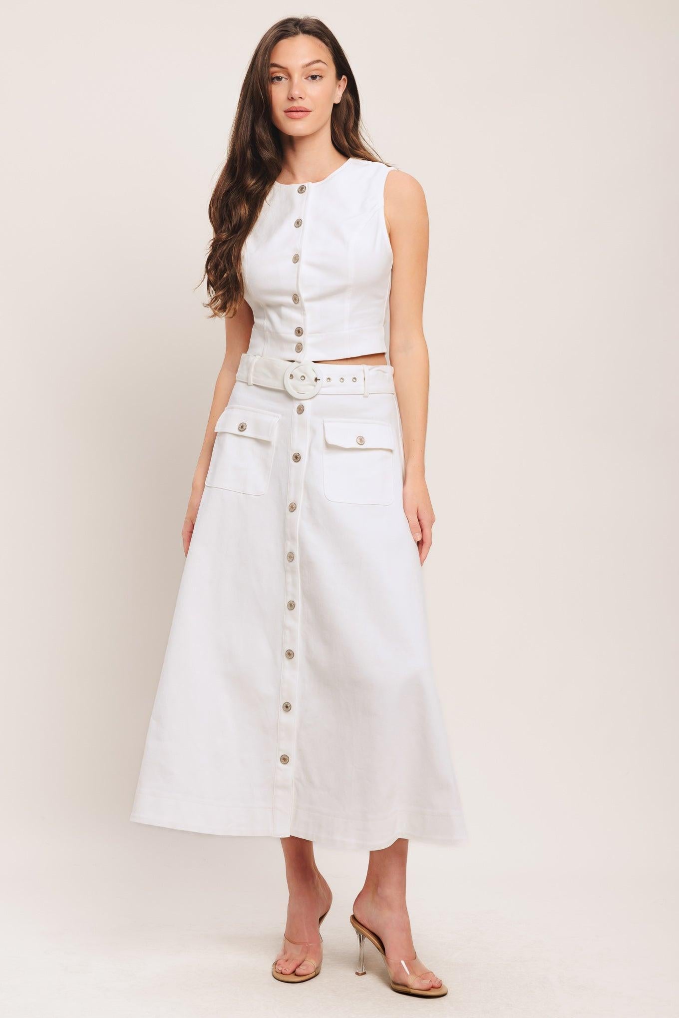 EASY WEAR WESTERN WOVEN MIDI SKIRT - Glamourous Grace
