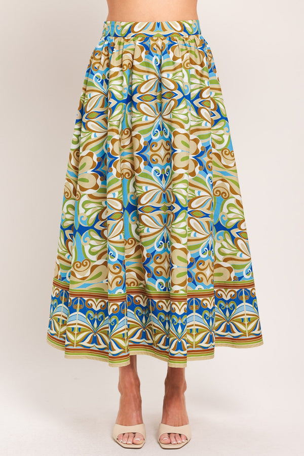 ISLAND MOSAIC WOVEN FULL SKIRT - Glamourous Grace