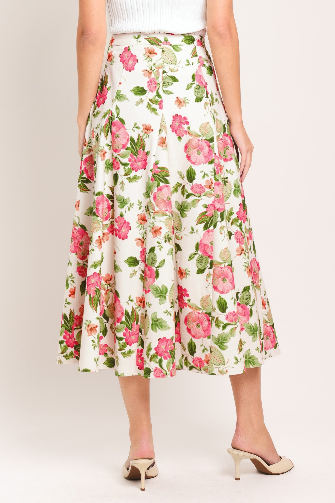 ROSE PETAL WOVEN MIDI SKIRT - Glamourous Grace
