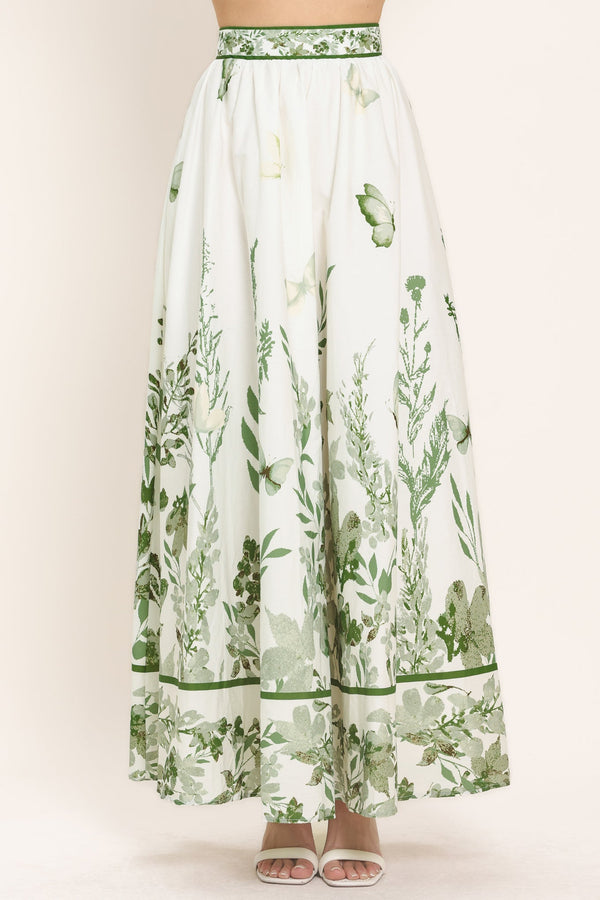 GREENHOUSE ROMANCE WOVEN MAXI SKIRT - Glamourous Grace