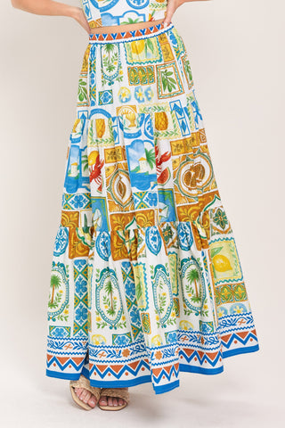 SICILIAN SUMMER WOVEN MAXI SKIRT - Glamourous Grace