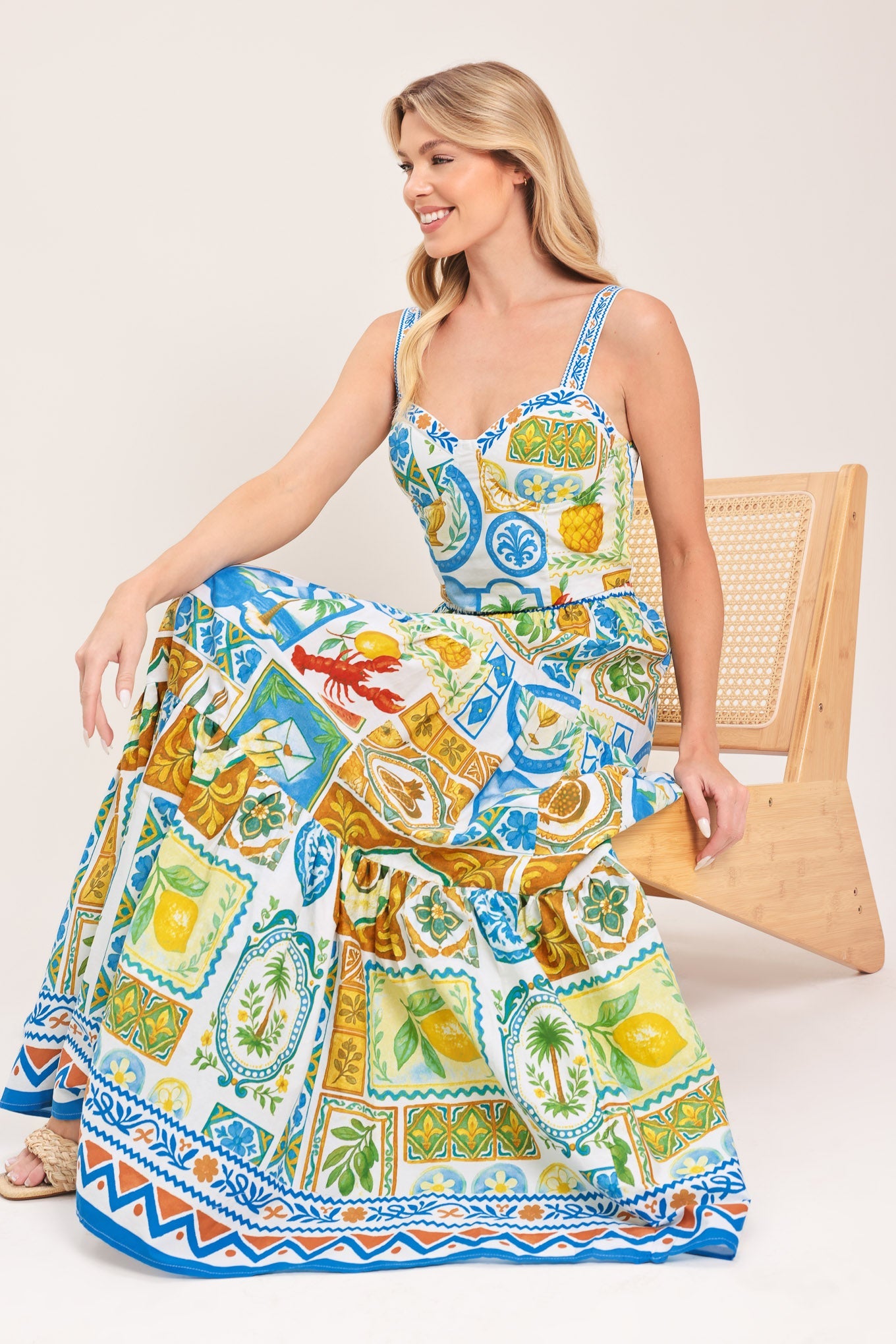 SICILIAN SUMMER WOVEN MAXI SKIRT - Glamourous Grace