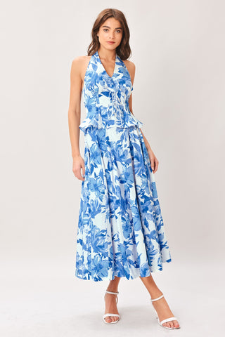 SKY BLOSSOM WOVEN FULL CIRCLE SKIRT - Glamourous Grace