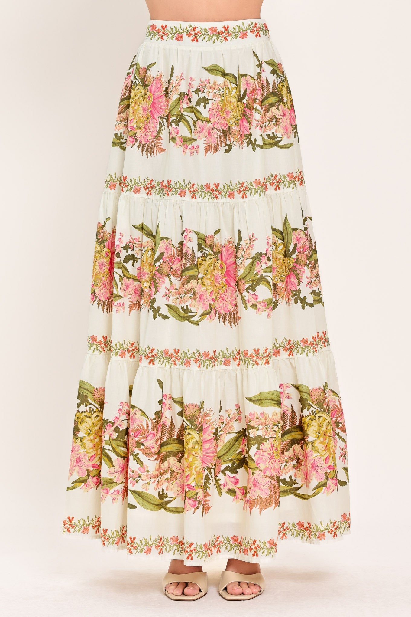 BOTANICAL ESCAPE WOVEN MAXI SKIRT - Glamourous Grace