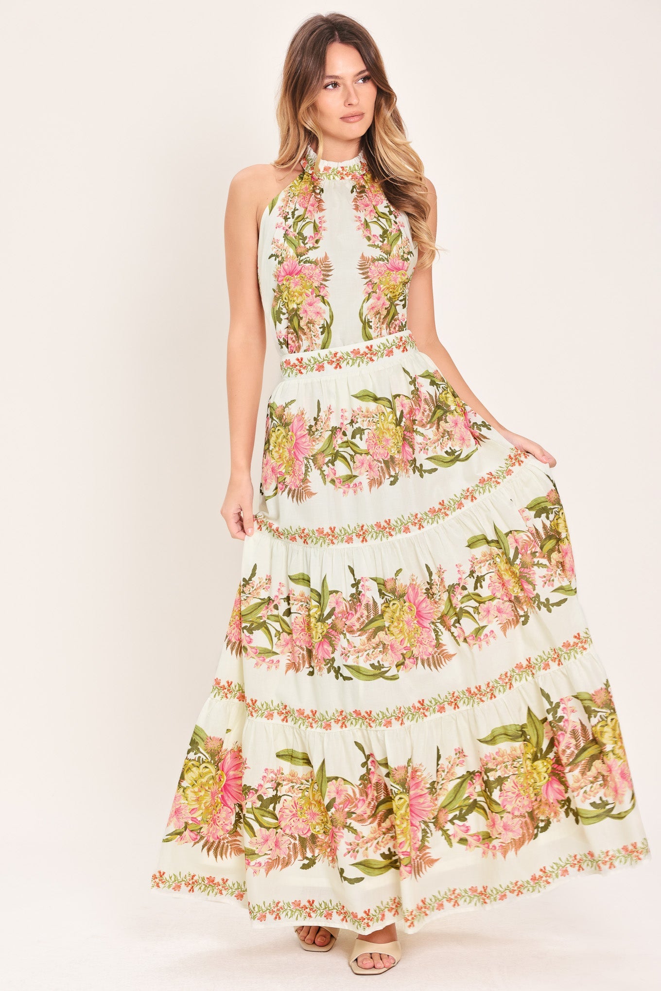 BOTANICAL ESCAPE WOVEN MAXI SKIRT - Glamourous Grace