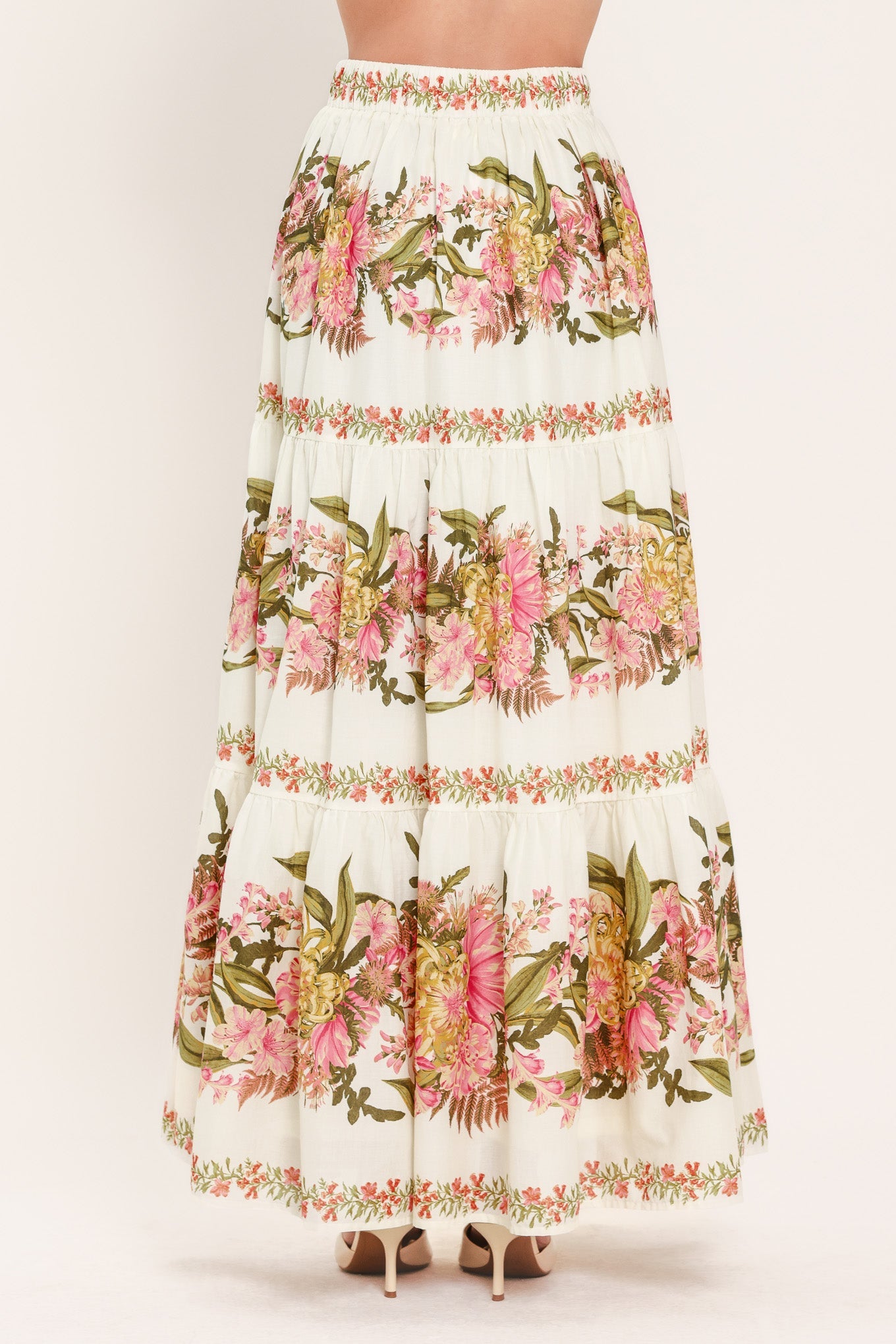 BOTANICAL ESCAPE WOVEN MAXI SKIRT - Glamourous Grace