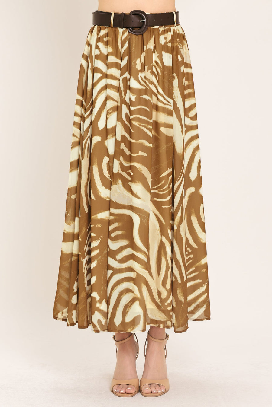 SAVANNAH BREEZE WOVEN MIDI SKIRT - Glamourous Grace