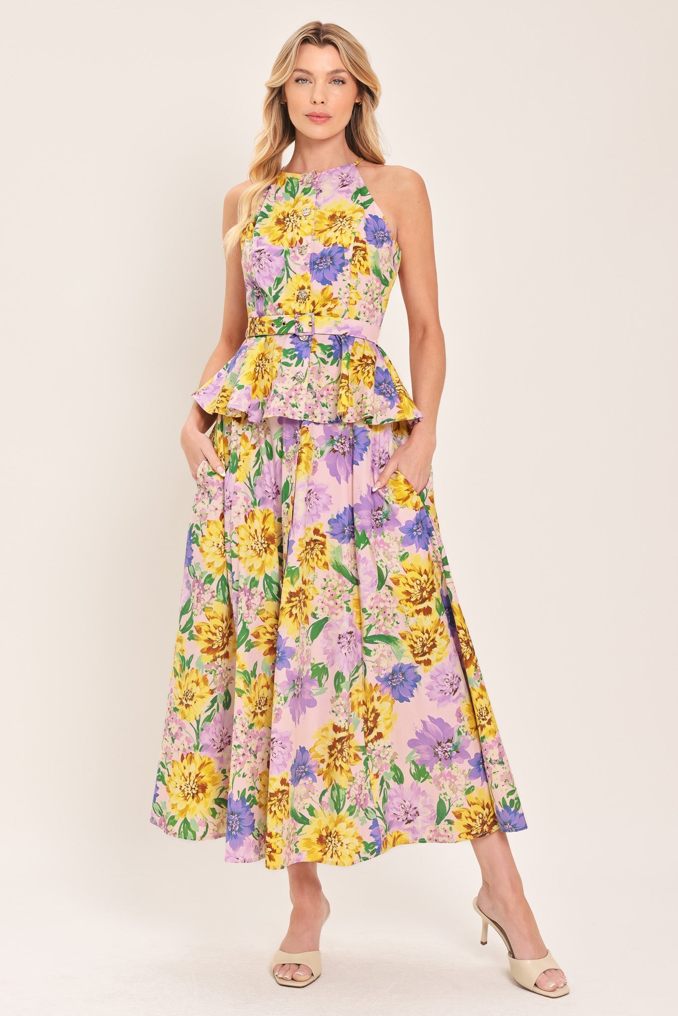 BLOSSOM MARKET WOVEN FULL MIDI SKIRT - Glamourous Grace