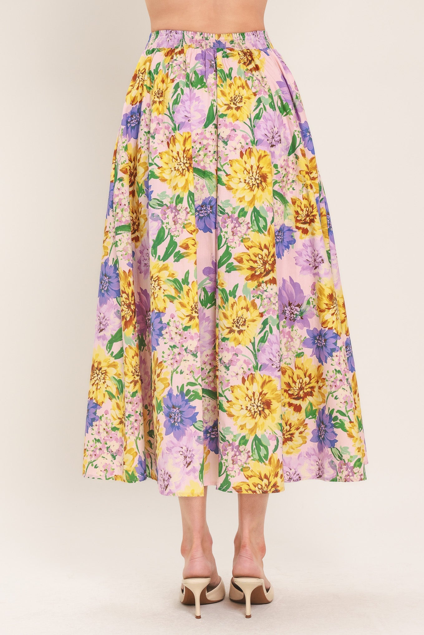 BLOSSOM MARKET WOVEN FULL MIDI SKIRT - Glamourous Grace