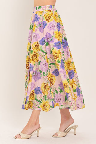 BLOSSOM MARKET WOVEN FULL MIDI SKIRT - Glamourous Grace