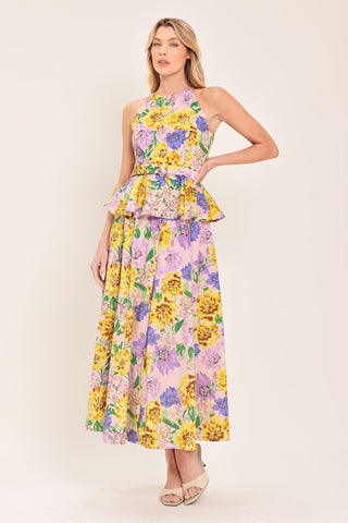 BLOSSOM MARKET WOVEN FULL MIDI SKIRT - Glamourous Grace