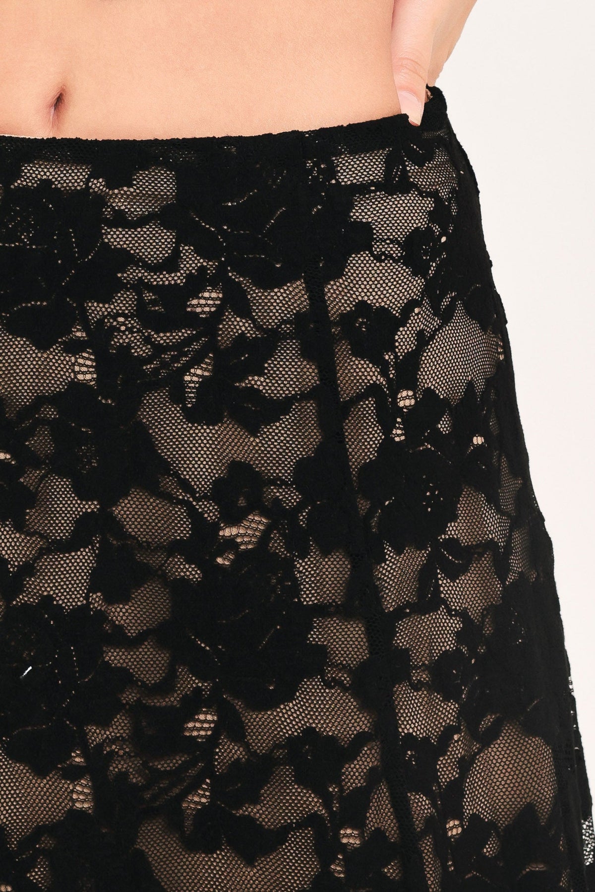 NOIR LACE MOONRISE WOVEN LACE CIRCLE SKIRT - Glamourous Grace