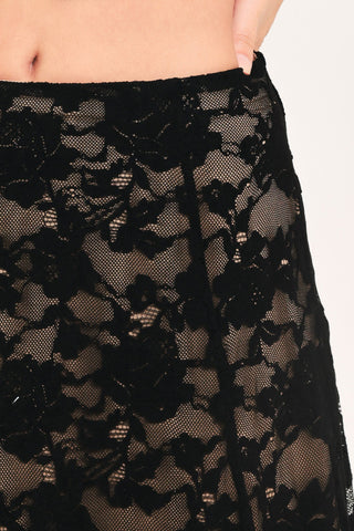 NOIR LACE MOONRISE WOVEN LACE CIRCLE SKIRT